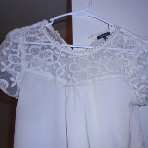 Monteau Cream Lace Shirt